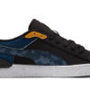 Unisexowe zamszowe trampki Bloc Low-Top w kolorze niebiesko-czarnym
