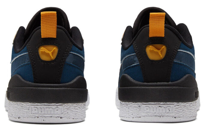 Unisexowe zamszowe trampki Bloc Low-Top w kolorze niebiesko-czarnym