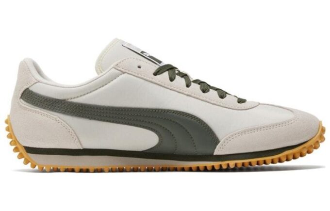 Wirujący retro casual szaro-zielony