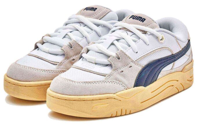 (WMNS) 180 Vintage „Biały Granatowy Ciepła Biel”