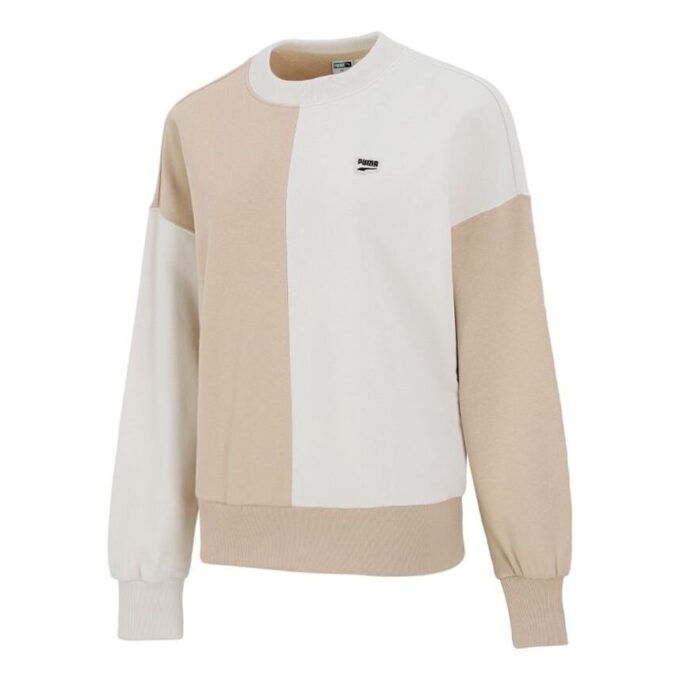 (WMNS) Bluza Downtown Oversized Crew z okrągłym dekoltem w kolorze kości słoniowej