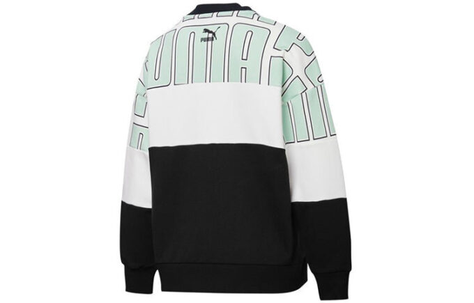 (WMNS) Bluza z blokami kolorów Aop „Czarno-zielono-biała”