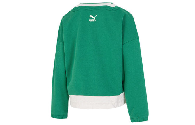 (WMNS) Bluza z dekoltem w serek z logo w kolorze zielonym