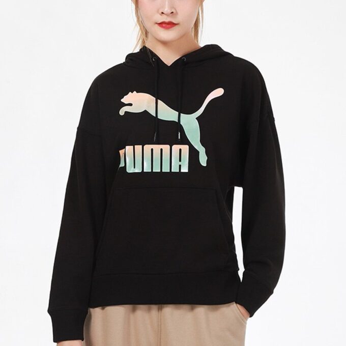 (WMNS) Bluza z kapturem Classics Logo „Czarno-biały”