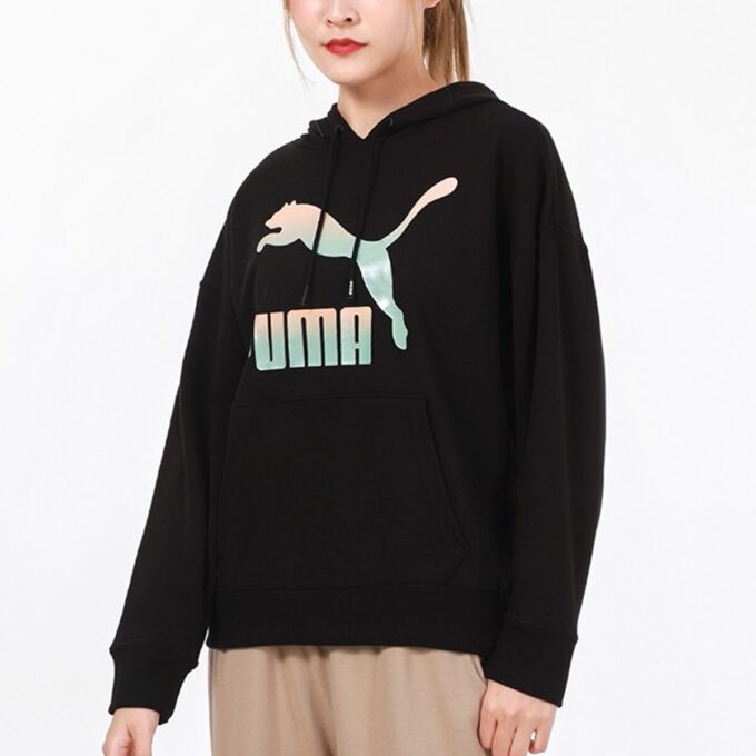 (WMNS) Bluza z kapturem Classics Logo „Czarno-biały”