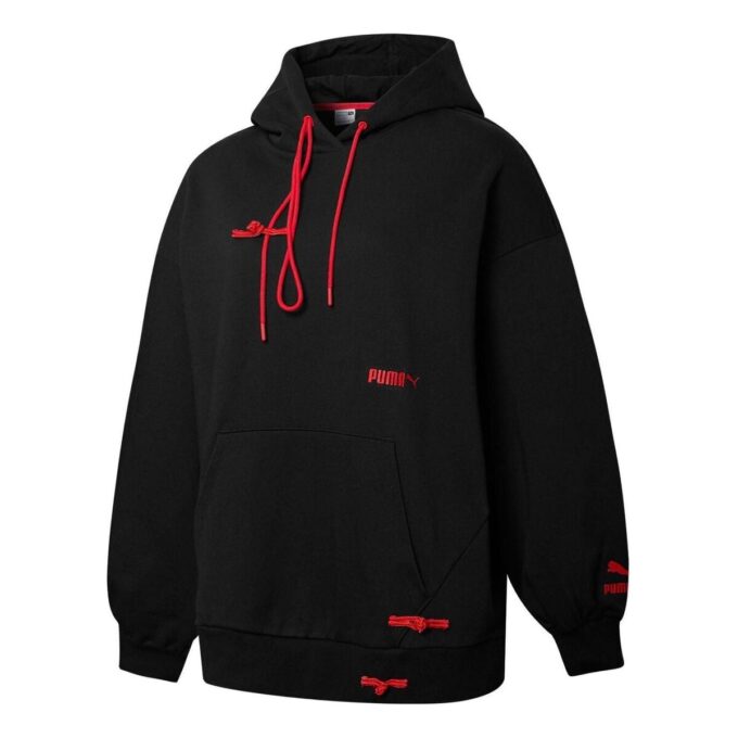 (WMNS) Bluza z kapturem CNY Sportswear z logo „Czarna”