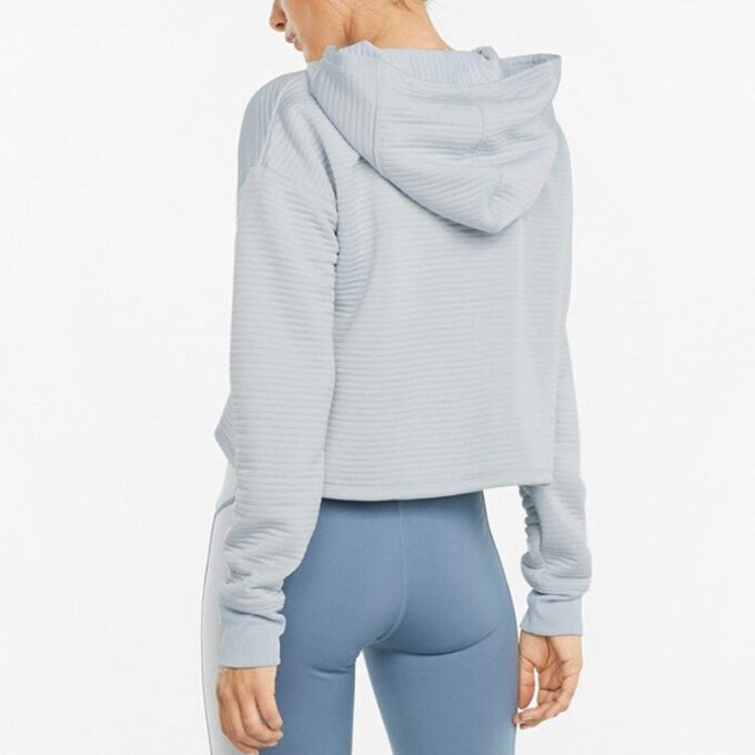 (WMNS) Bluza z kapturem do biegania i jogi, sportowa, szara