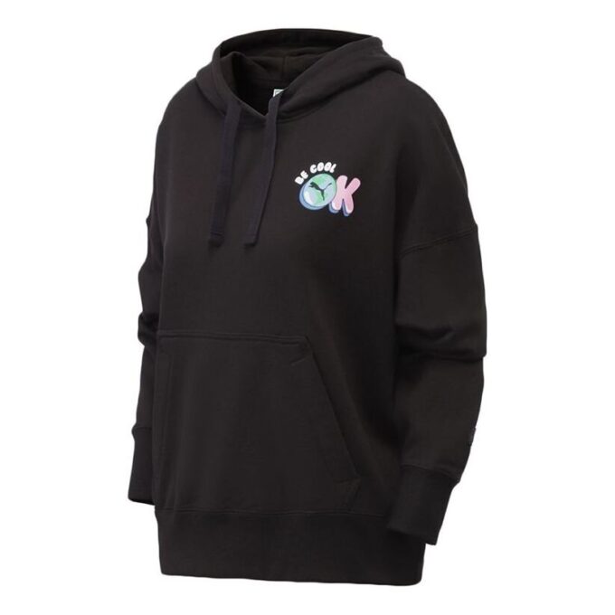 (WMNS) Bluza z kapturem Downtown Graphic w kolorze czarno-niebieskim i różowym