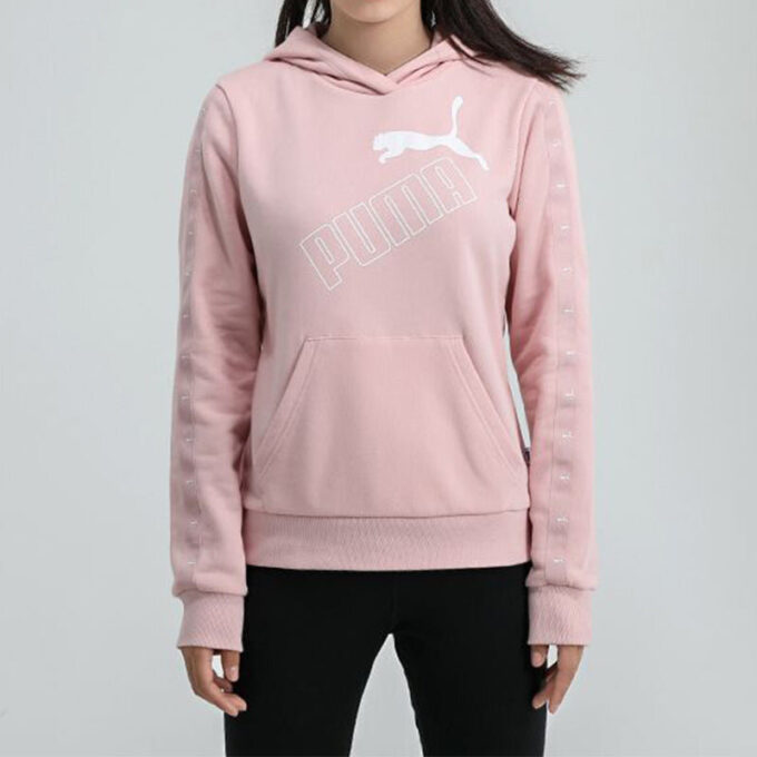 (WMNS) Bluza z kapturem Essentials Logo „Różowo-biała”