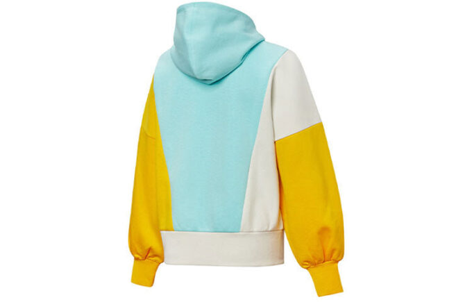 (WMNS) Bluza z kapturem panelowym „Niebiesko-żółto-biała”