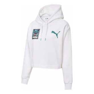 (WMNS) Bluza z kapturem z logo Claw Pack w kolorze biało-niebieskim