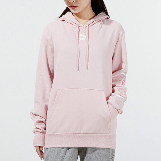 (WMNS) Bluza z kapturem z małym logo w kolorze jasnoróżowym
