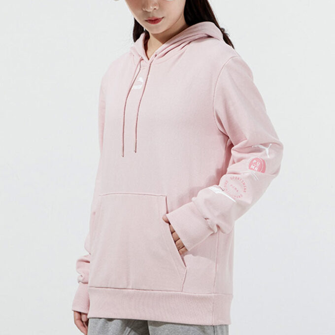 (WMNS) Bluza z kapturem z małym logo w kolorze jasnoróżowym