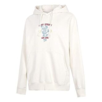 (WMNS) Bluza z kapturem z nadrukiem w dużym rozmiarze „Biała”