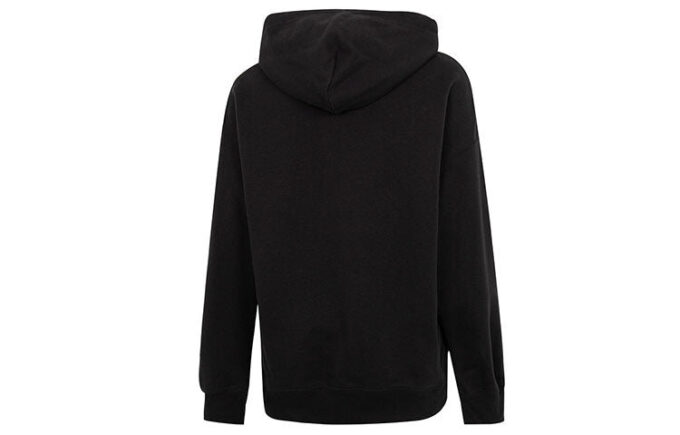 (WMNS) Bluza z kapturem z nadrukiem w dużym rozmiarze „Czarna”