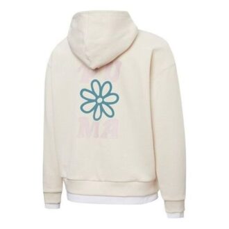 (WMNS) Bluza z kapturem z nadrukiem warstwowym, imitacja, biała