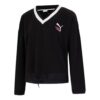 (WMNS) Bluza z logo i dekoltem w serek „Czarna”