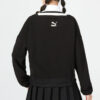 (WMNS) Bluza z logo i dekoltem w serek „Czarna”