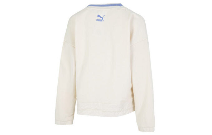 (WMNS) Bluza z logo i dekoltem w serek w kolorze białym
