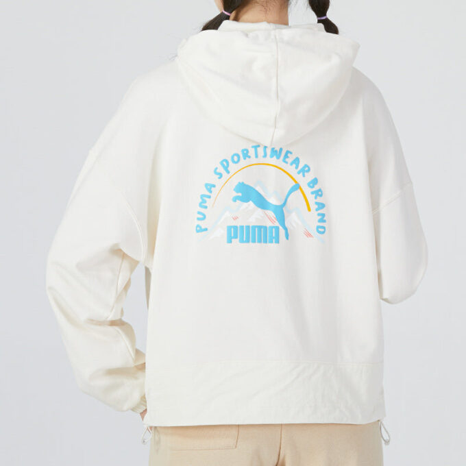 (WMNS) Bluza z logo i dekoltem w serek w kolorze białym