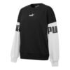 (WMNS) Bluza z nadrukiem logo Power Color Blocking Crew w kolorze czarnym
