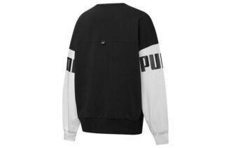 (WMNS) Bluza z nadrukiem logo Power Color Blocking Crew w kolorze czarnym