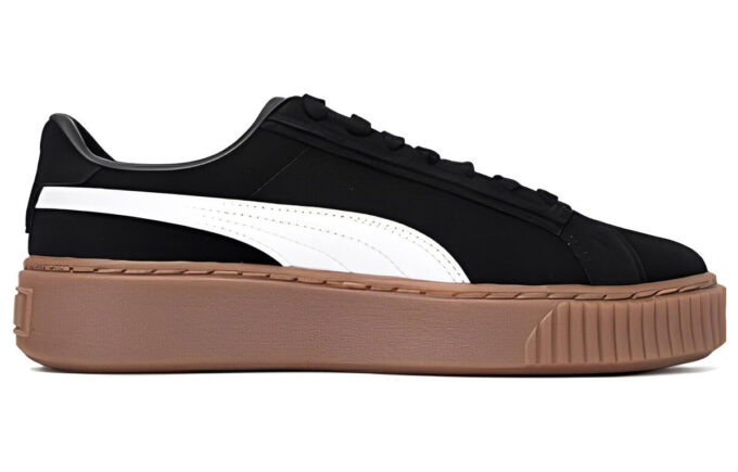 (WMNS) Buty do skateboardingu na platformie „Czarno-biało-brązowe”