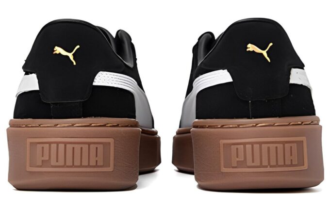 (WMNS) Buty do skateboardingu na platformie „Czarno-biało-brązowe”
