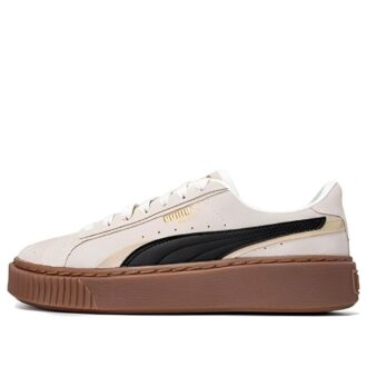 (WMNS) Buty do skateboardingu na platformie „Kremowo-czarno-brązowe”