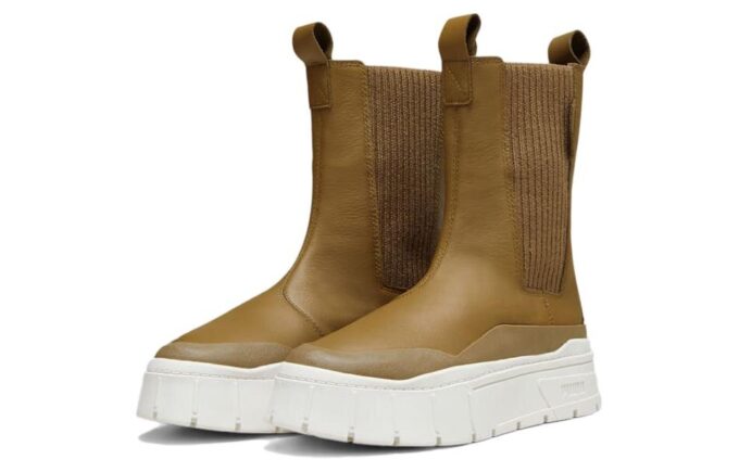 (WMNS) Buty zimowe Mayze Stack Chelsea w kolorze czekoladowym