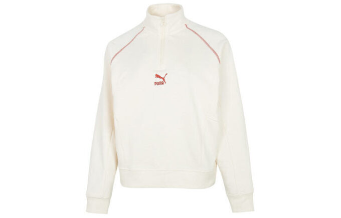 (WMNS) Das Cc Graphic Half-Zip Crew „White”