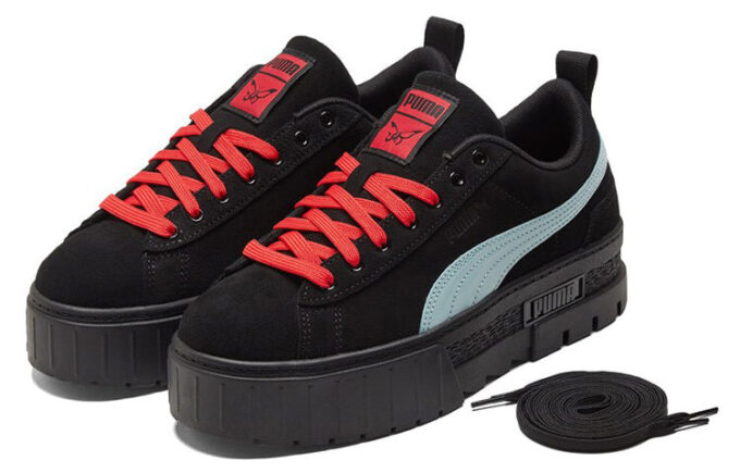(WMNS) Dua Lipa x Mayze Suede „Black Blue Glow”