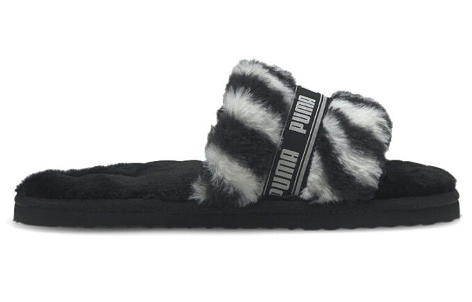 (WMNS) Fluff Slide „Wild – Black”