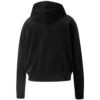 (WMNS) Jej welurowa bluza z kapturem „Czarna”