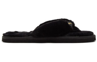 (WMNS) Klapki Fluff Flip Slide „Black Team Gold”