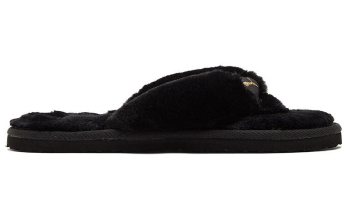 (WMNS) Klapki Fluff Flip Slide „Black Team Gold”