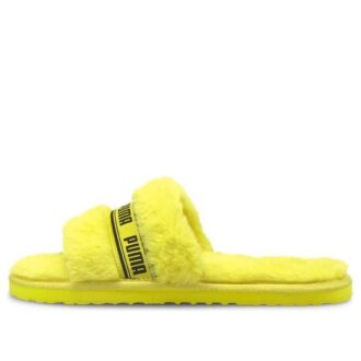 (WMNS) Klapki Fluff Slides w kolorze Fluo Yellow