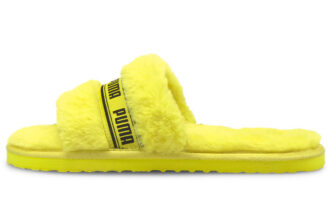 (WMNS) Klapki Fluff Slides w kolorze Fluo Yellow