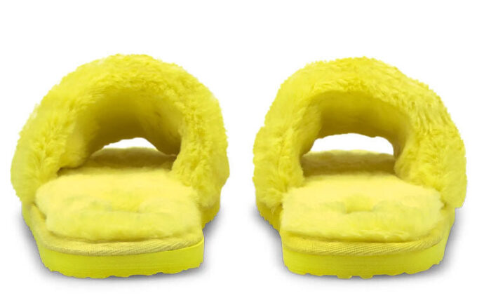 (WMNS) Klapki Fluff Slides w kolorze Fluo Yellow