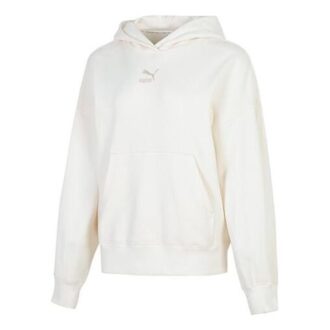 (WMNS) Klasyczna bluza z kapturem oversize TR „Biało-szara”