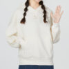 (WMNS) Klasyczna bluza z kapturem oversize TR „Biało-szara”