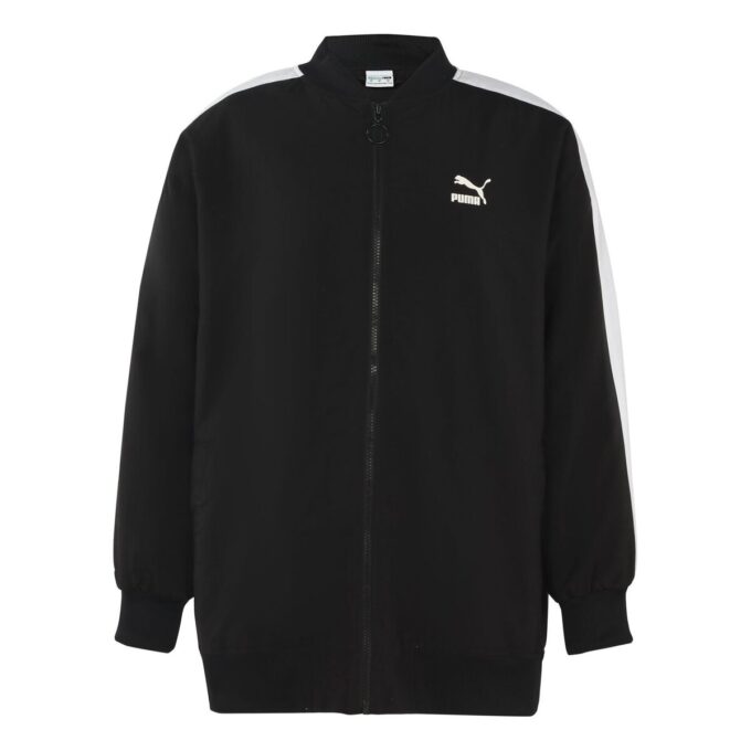 (WMNS) Klasyczna kurtka typu bomber z nadrukiem logo w kolorze czarnym