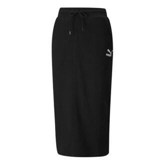 (WMNS) Klasyczna sukienka midi ze ściągaczem w kolorze czarnym (WMNS) Klasyczna sukienka midi ze ściągaczem w kolorze czarnym