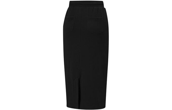 (WMNS) Klasyczna sukienka midi ze ściągaczem w kolorze czarnym