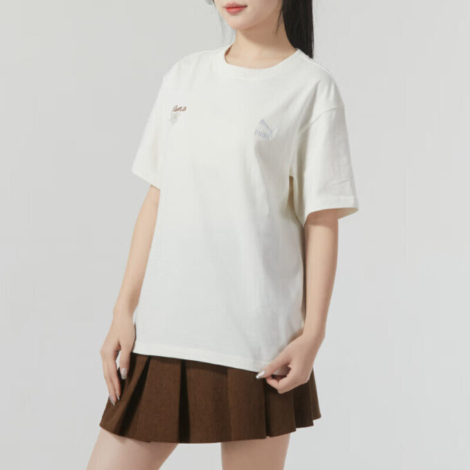 (WMNS) Klasyczny bawełniany T-shirt w kolorze beżowym