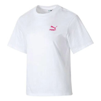 (WMNS) Koszulka graficzna casualowa „Biało-różowa”