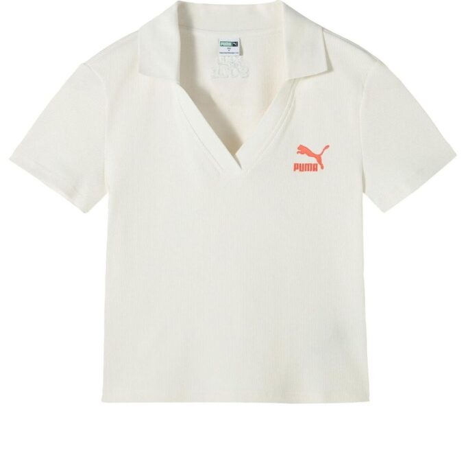 (WMNS) Koszulka polo z logo „Beżowo-czerwona”