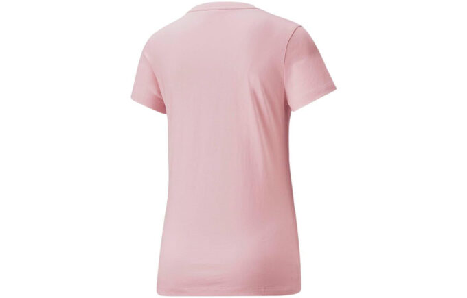 (WMNS) Koszulka z klasycznym logo, duży nadruk logo, sportowy krótki rękaw, różowa