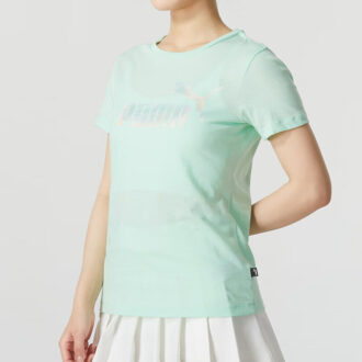 (WMNS) Koszulka z logo Essentials „Zielony Srebrny” (WMNS) Koszulka z logo Essentials „Zielony Srebrny”