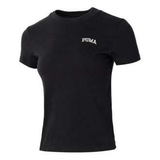 (WMNS) Koszulka z logo Wordmark, rozmiar S, „Czarna” (WMNS) Koszulka z logo Wordmark, rozmiar S, „Czarna”